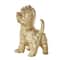 Gold Sitting & Standing Dogs Polystone Sculpture Set